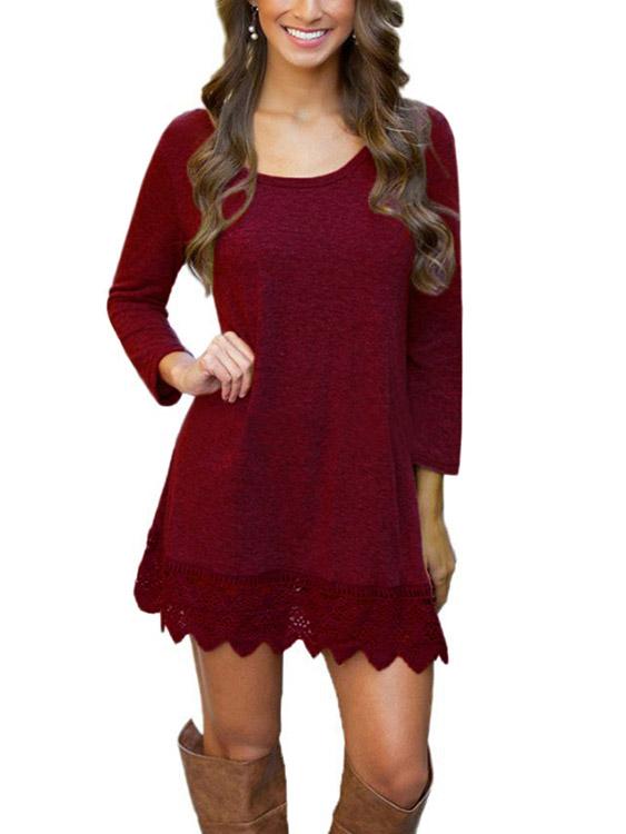 Burgundy Mini Dresses