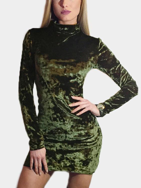 Army Green Mini Dresses