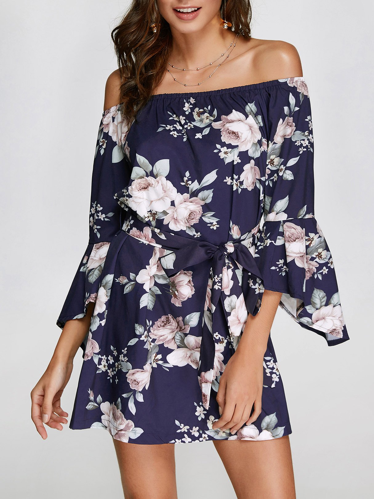 3/4 Sleeve Floral Dresses