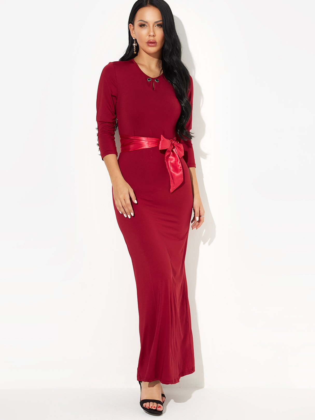 3/4 Sleeve Maxi Dresses