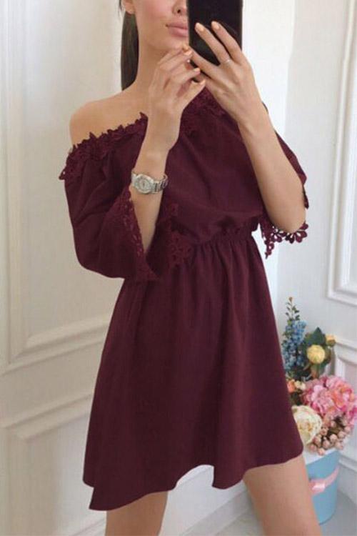 Burgundy Mini Dresses