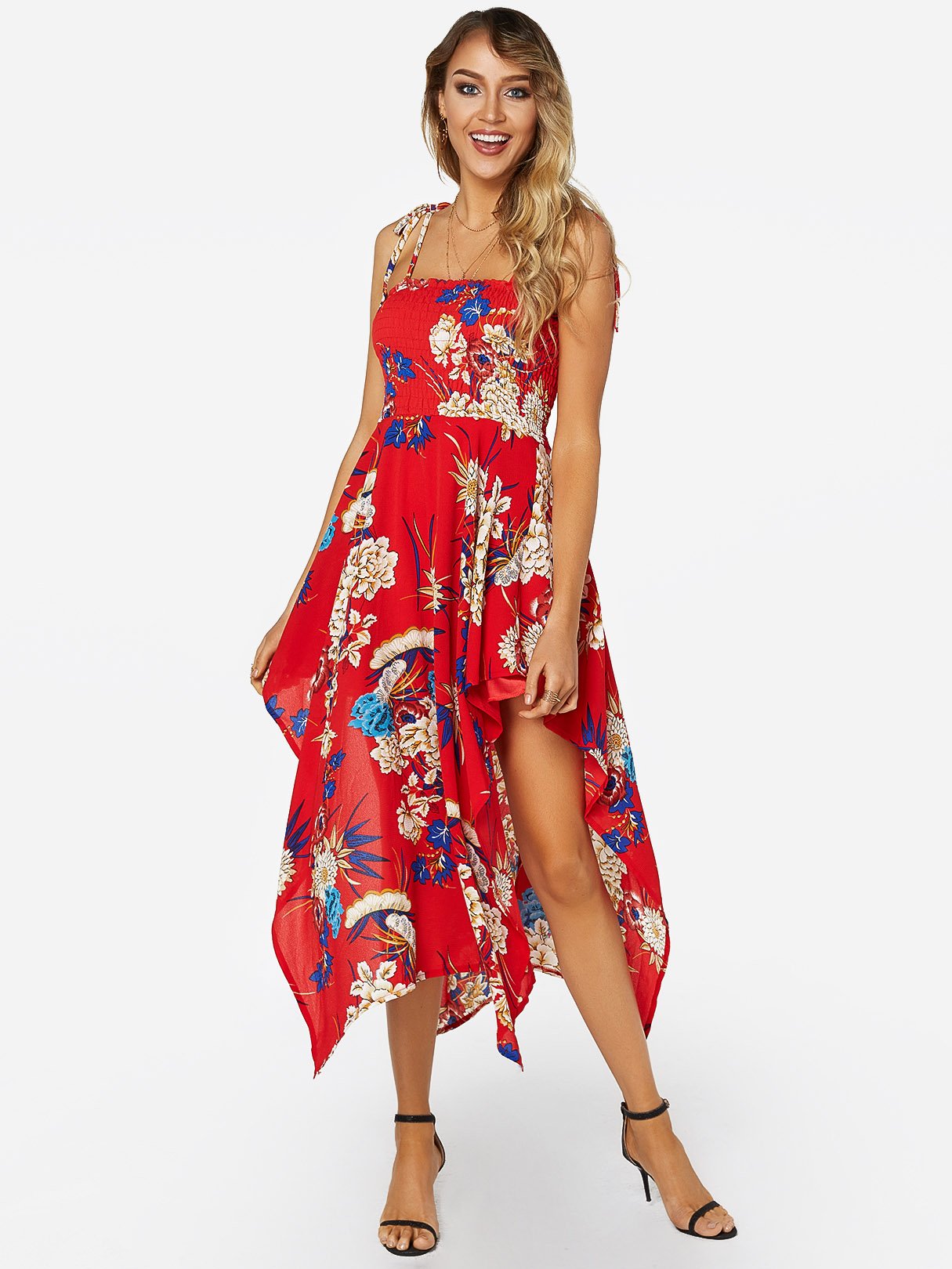 Backless Floral Dresses