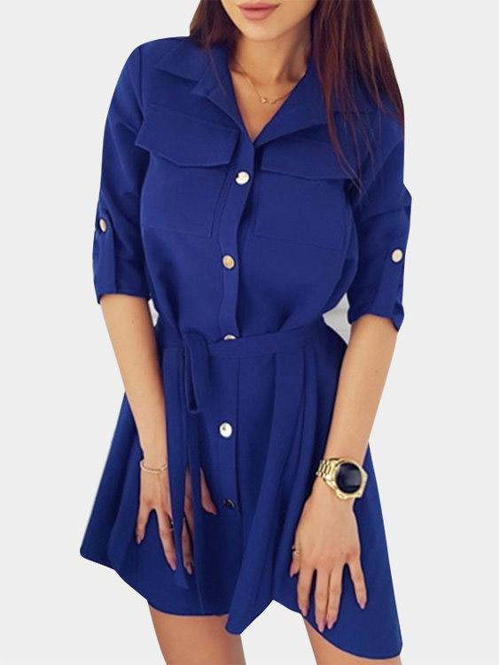 Blue Shirt Dresses