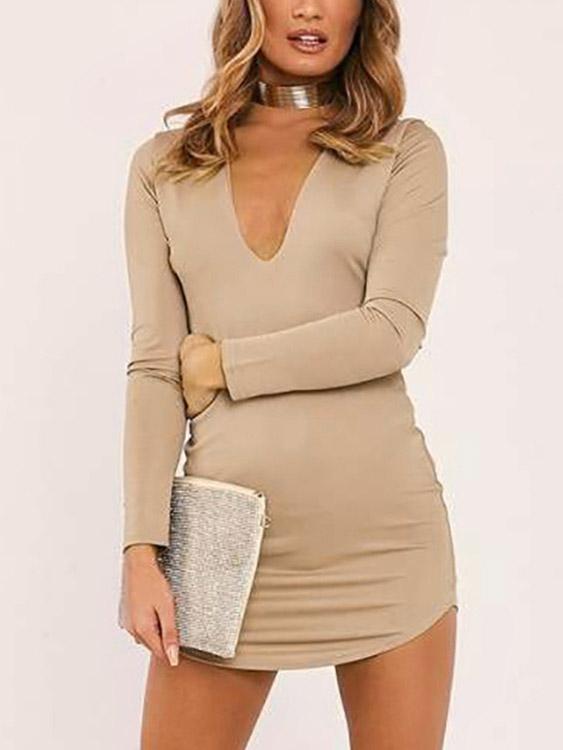 Curved Hem Mini Dresses