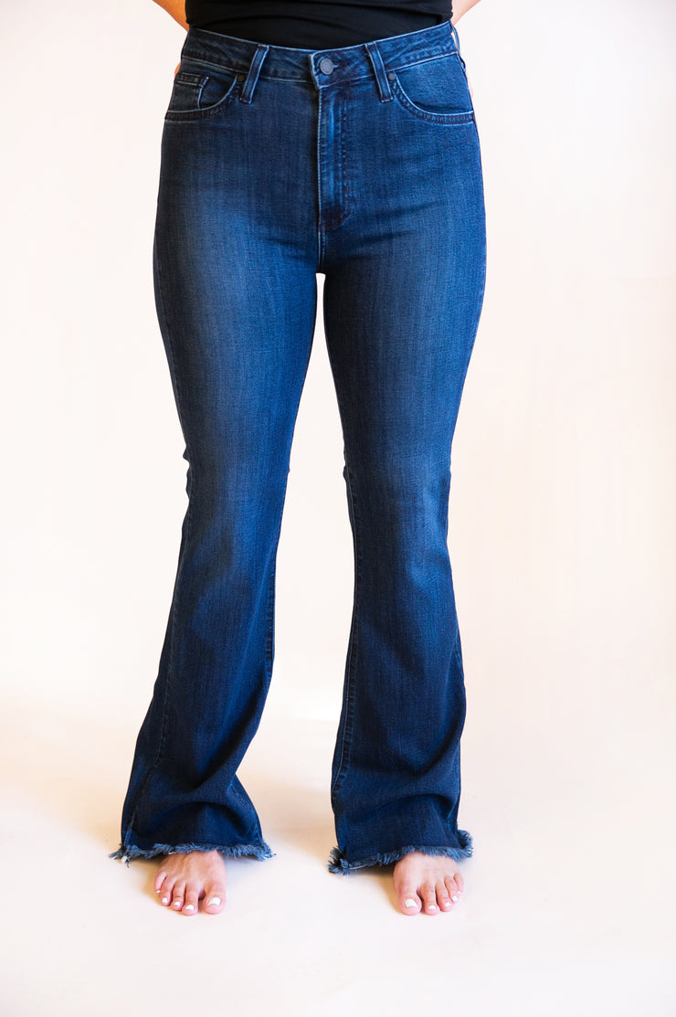 flare hem jeans