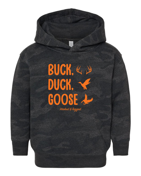 Youth Buck, Duck, Goose Hoodie Large