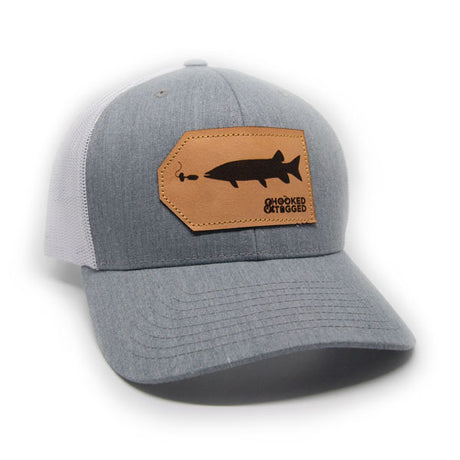 Crappie Patch Hat Grey/ Black