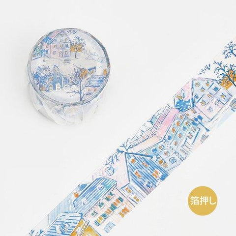 Winter Snow Festival - BGM Washi Tape 20mm Masking Tape Foil Stamping