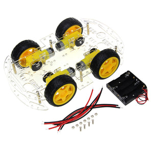 4/2WD Robot Smart Car Chassis Kits with Speed Encoder for Arduino 51 M26 DIY Education Robot Smart Car Kit For Student kids - Ding's Place 