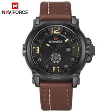 Load image into Gallery viewer, men watches top brand luxury sport watch steampunk naviforce sport watches Leather Quartz Man military Clock Relogio Masculino - Ding&#39;s Place 