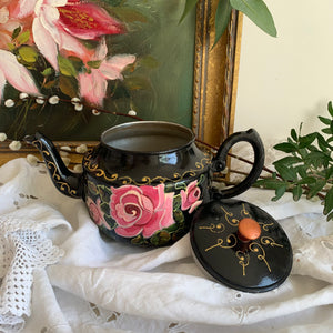 Vintage medium metal tea pot
