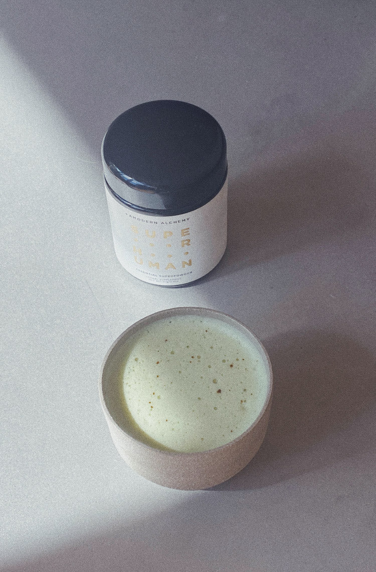 Amodern Alchemy's Superhuman Matcha + Szilvassy Cup