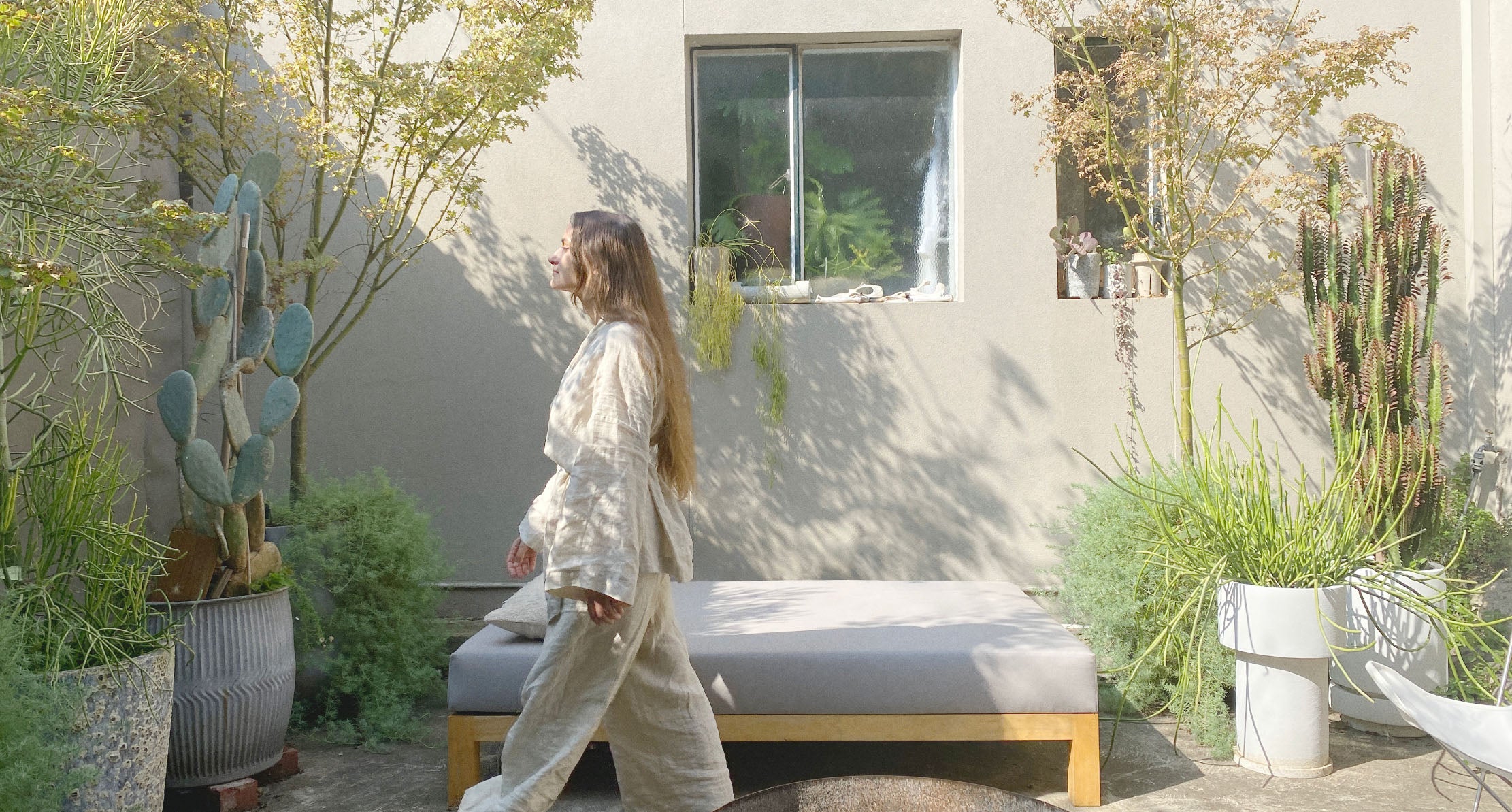 Shari Lowndes in her Zen Garden