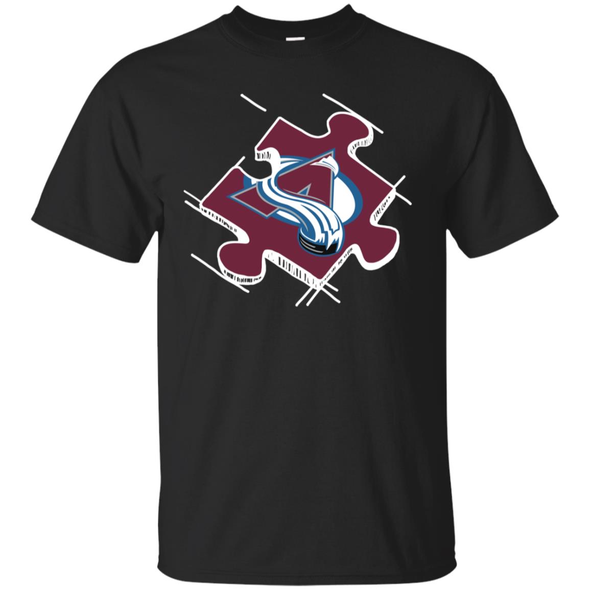 Colorado Avalanche Autism Puzzle Piece T-shirt