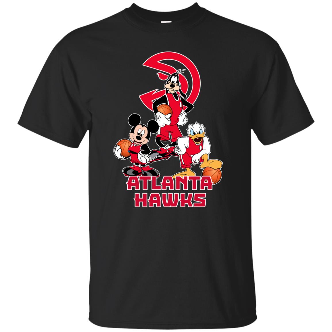 Mickey Goofy Donald Loves Hawks Basketball Fans Classic T-shirt