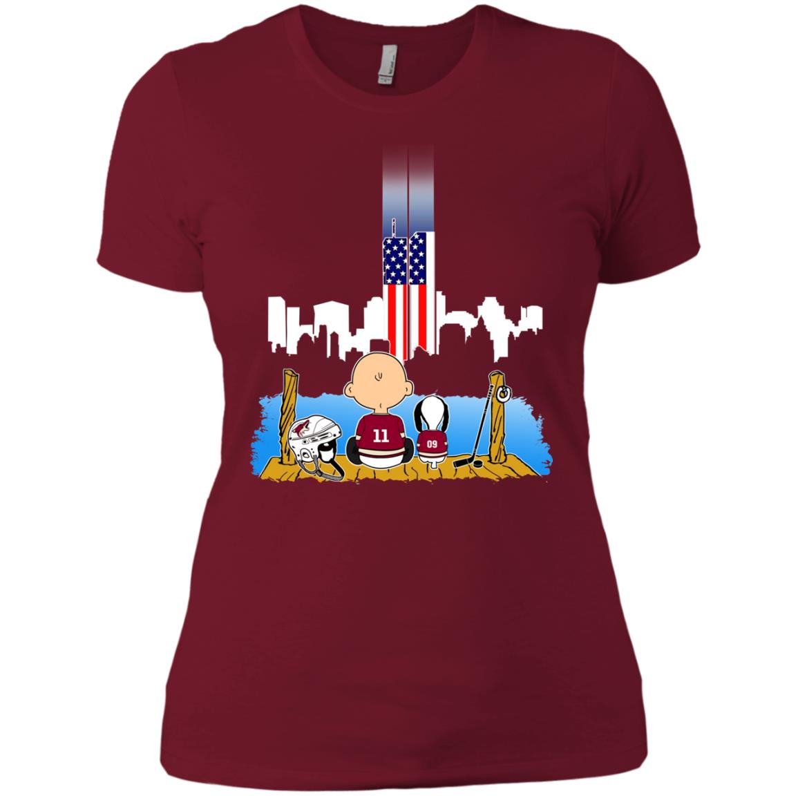 Arizona Coyotes Fans Charlie And Snoopy Never Forget 11 September Memorial T Shirt