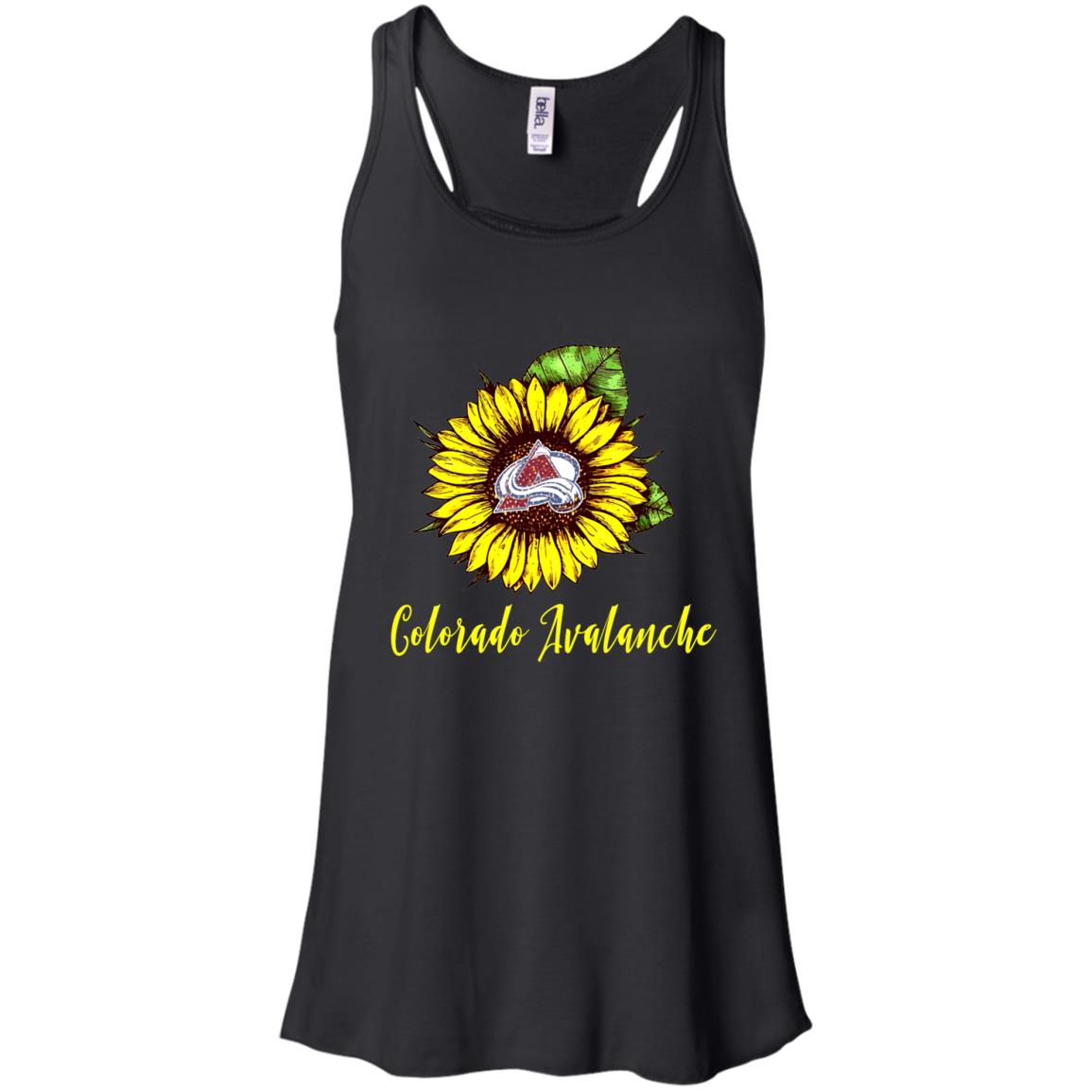 Colorado Avalanche Sunflower Love Racerback Tank Shirts