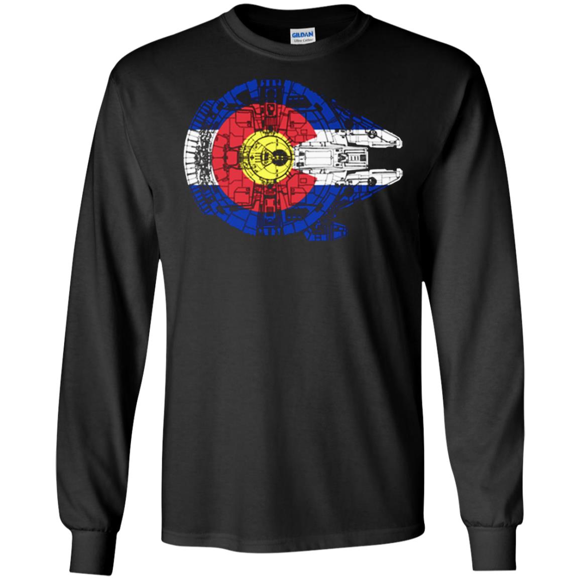 Colorado Flag And The Millennium Falcon Trending Gift Tee T Shirt