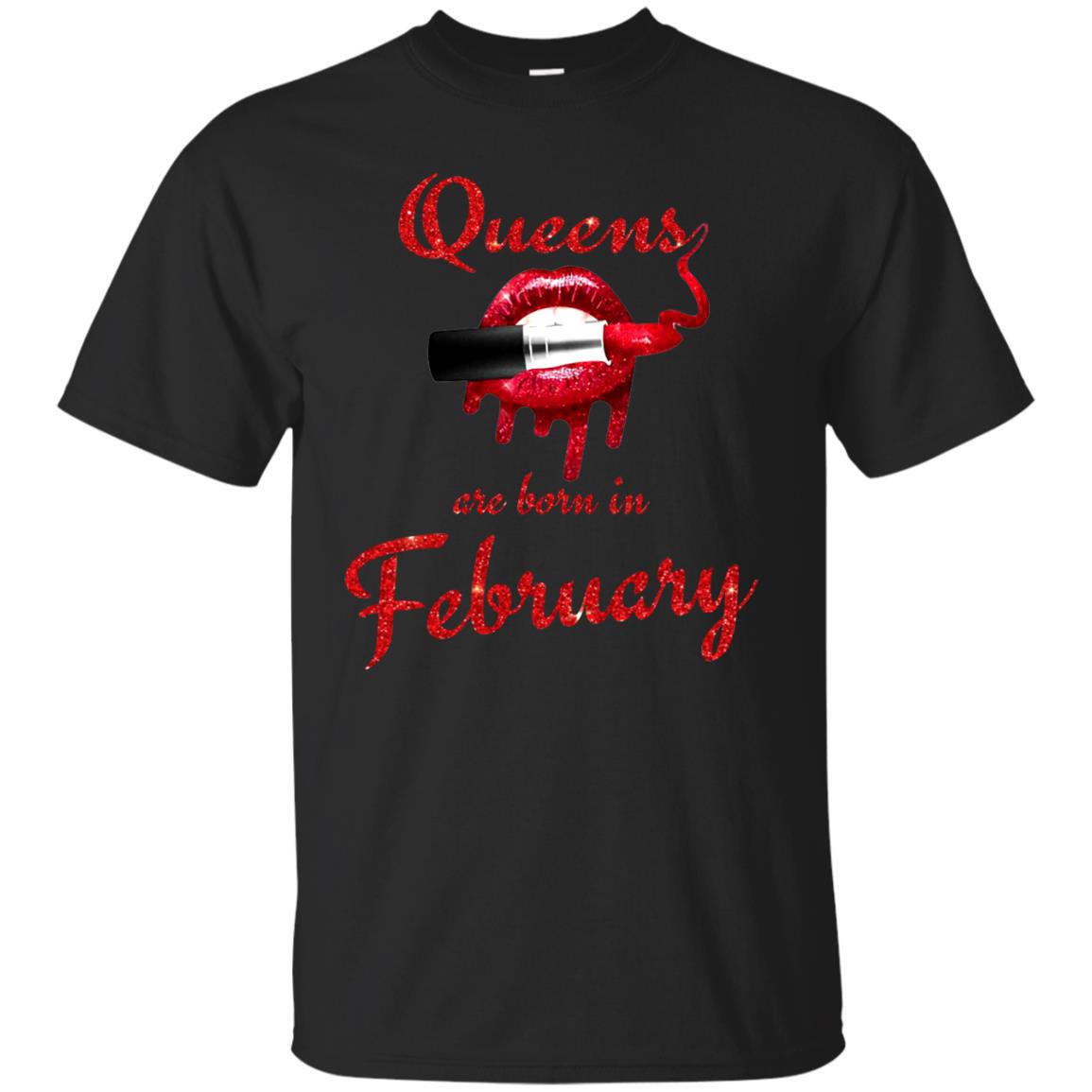 Queen Are Born In February Lipsitck Birthday Gift Classic T-shirt