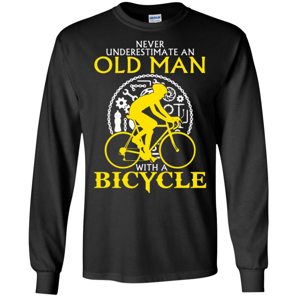 Never Underestimate An Old Man With A Bicycle Ts Shirts
