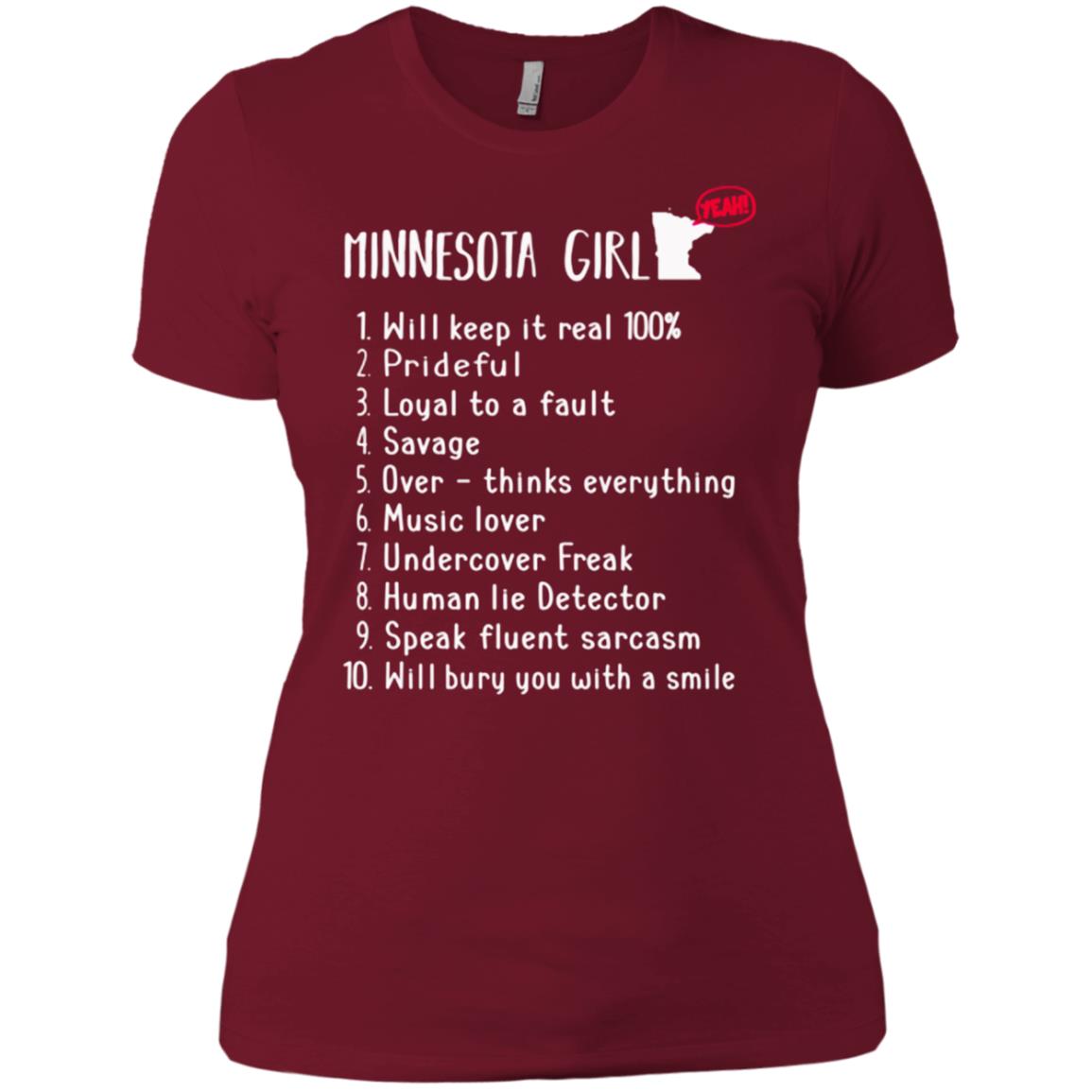 Funny Minnesota Girl Will Keep It Real What She Can Do T-shirt