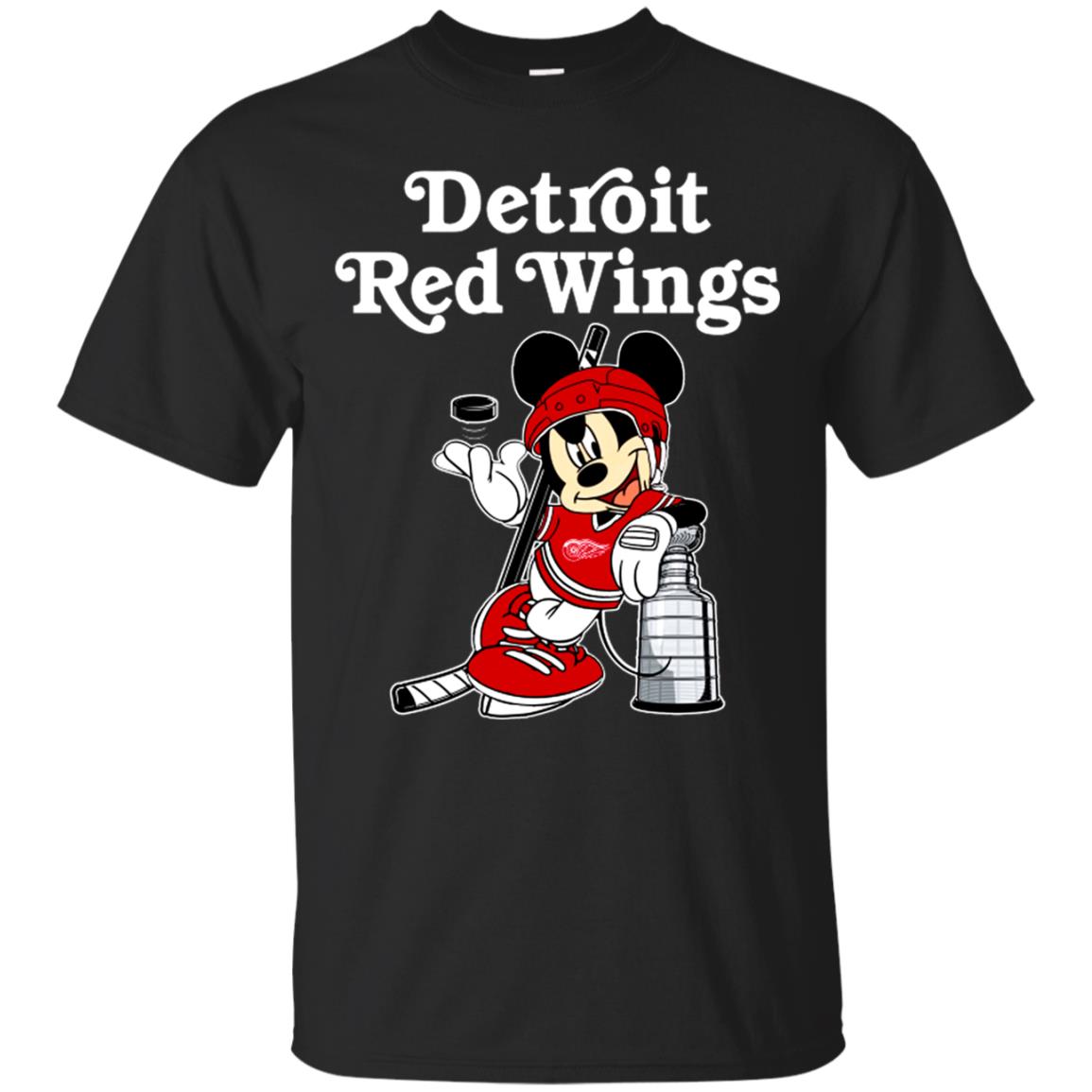 Mickey Detroit Red Wings With The Stanley Cup Hockey Nhl Classic T-shirt