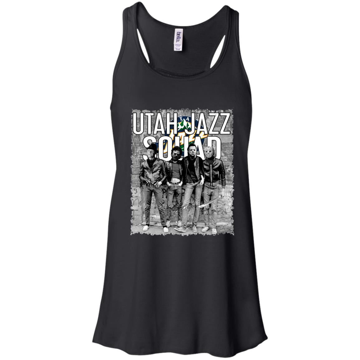 Halloween Freddy Jason Michael Myers Utah Jazz Fans Leatherface Squad Racerback Tank Shirts