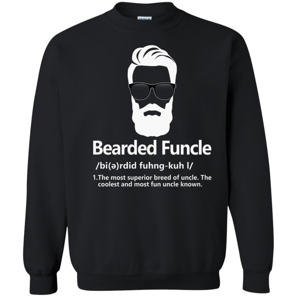 S S Bearded Funcle Funny Uncle Definition Black 