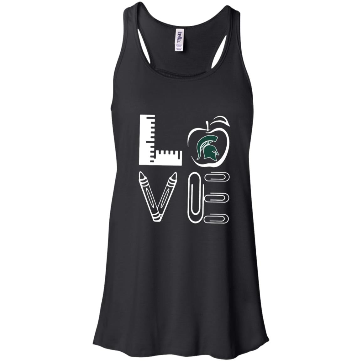 Tea Love Michigan State Spartans Racerback Tank Shirts