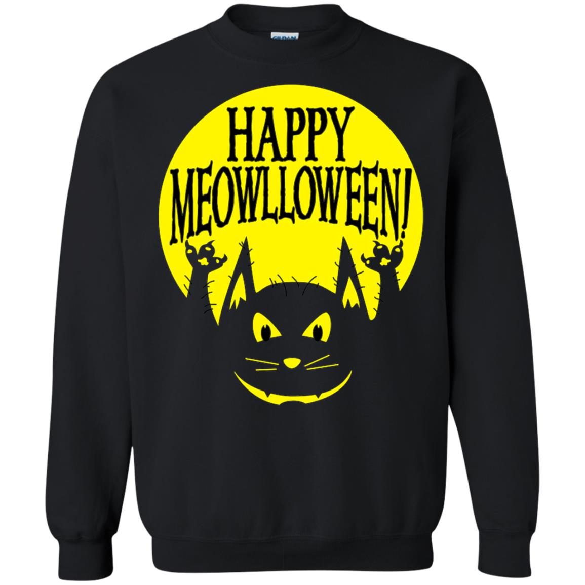 Happy Meowlloween A Halloween Cat Against The Moon Halloween Gift 