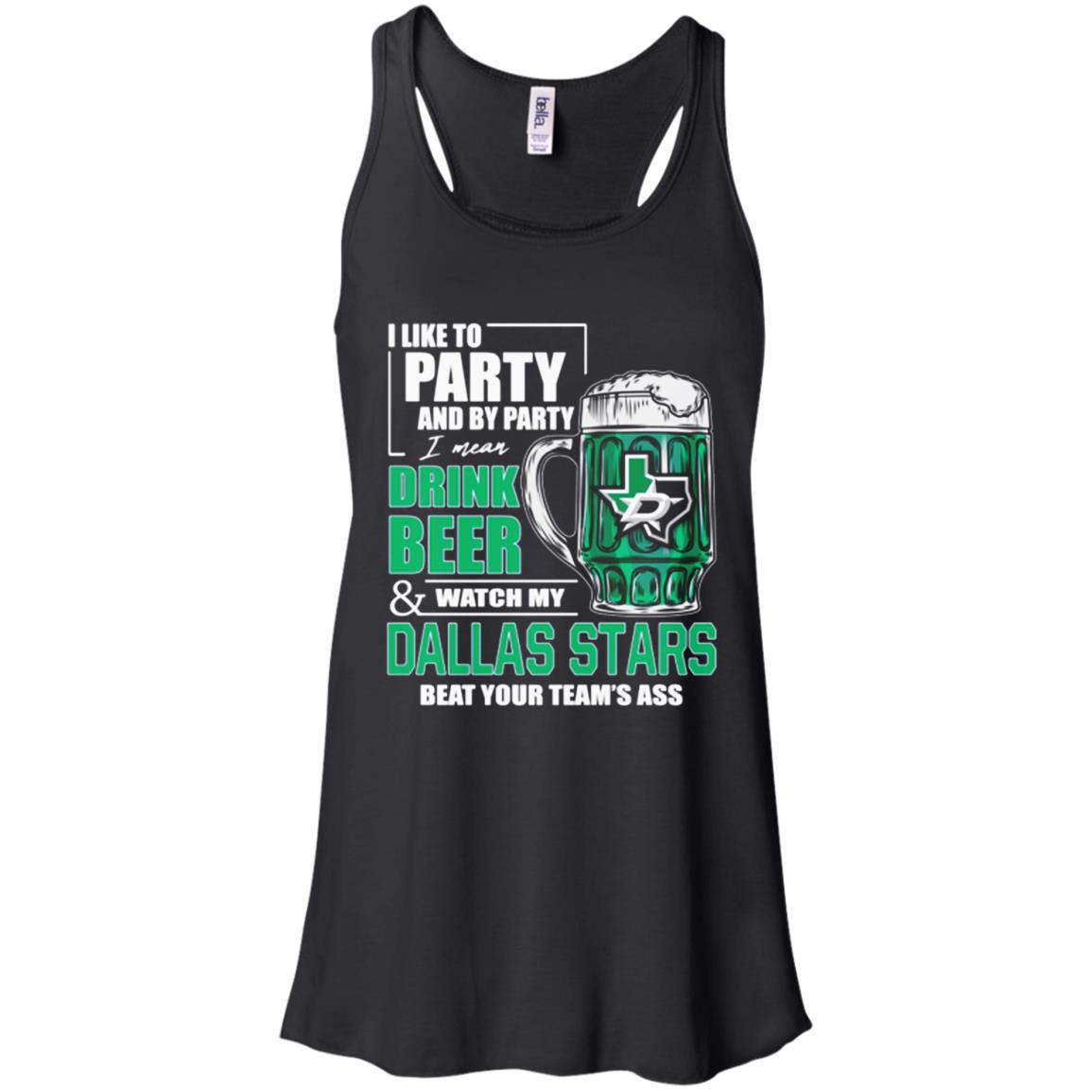 I Like To Drink Beer _ Watch My Dallas Stars Ice Hockey Racerback Tank Shirts