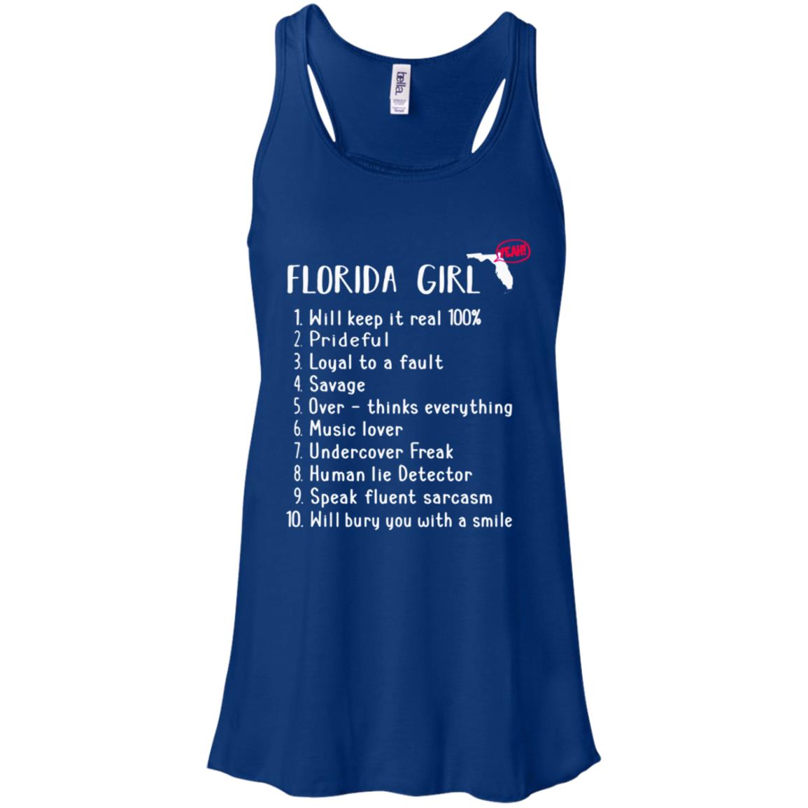 Florida Girl Will Keep It Real What She Can Do Racerback Tank Shirts