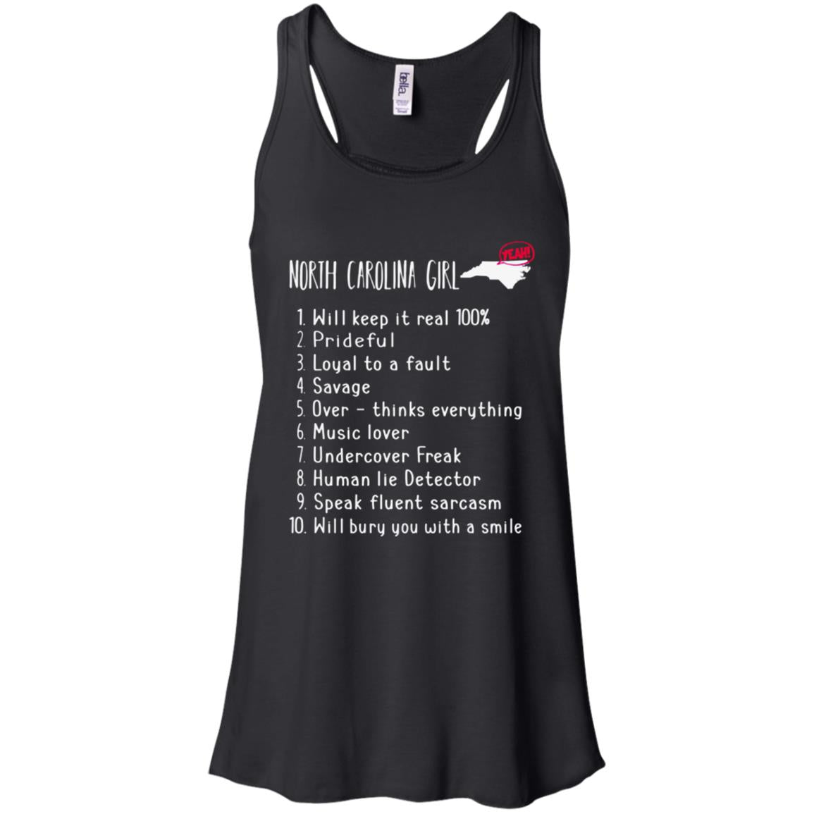 North Carolina Girl Will Keep It Real What She Can Do Racerback Tank Shirts
