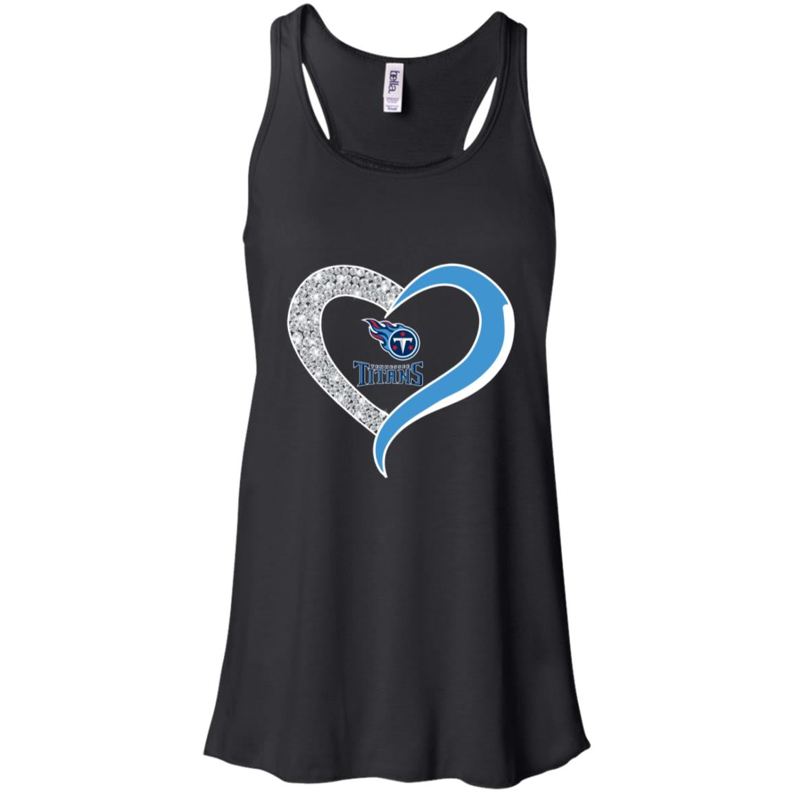 Tennessee Titans In Diamond Heart Racerback Tank Shirts