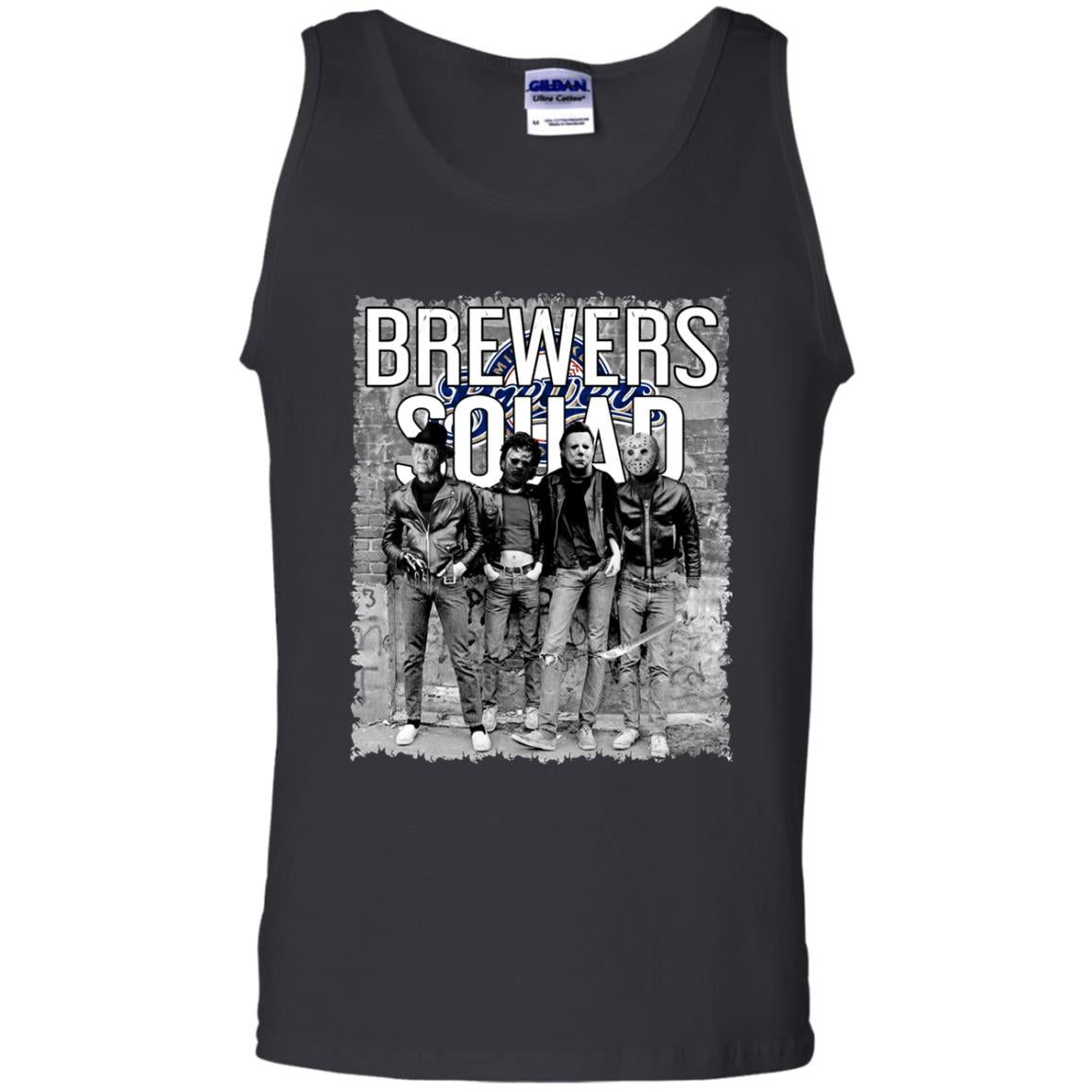 Halloween Freddy Jason Michael Myers Brewers Fans Leatherface Squad Tank Top Shirts