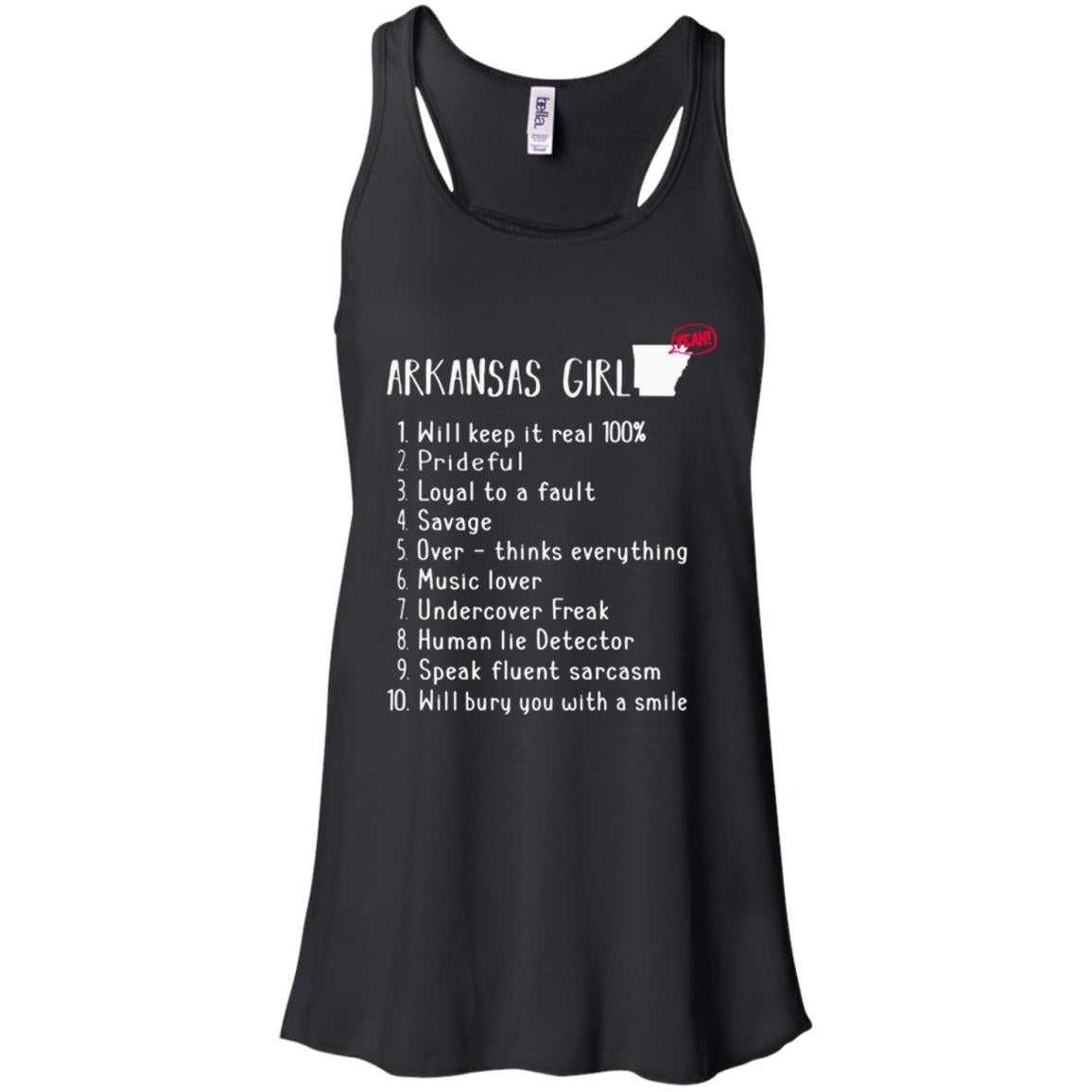 Arkansas Girl Will Keep It Real What She Can Do Racerback Tank Shirts