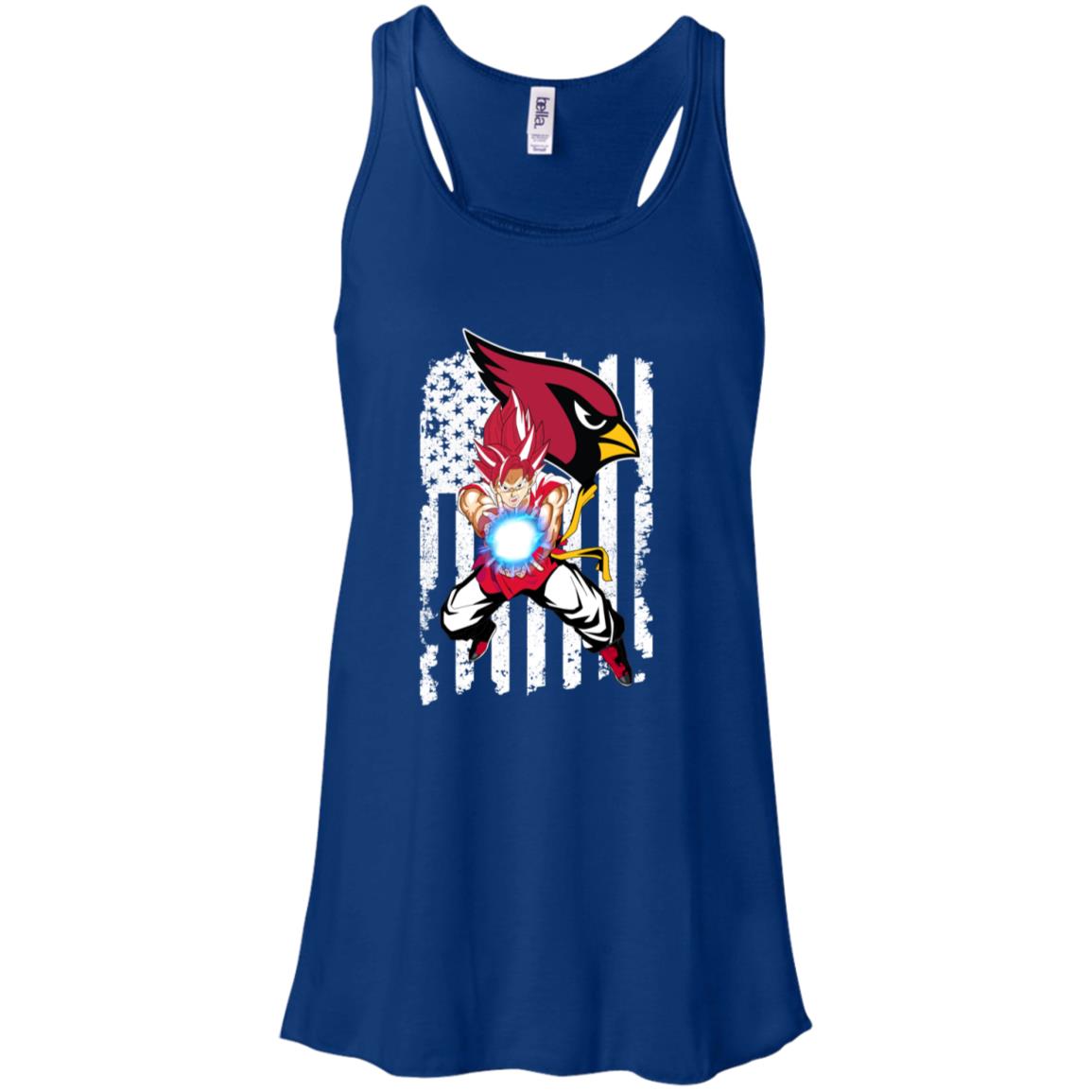 Arizona Cardinals Songoku Dragon Ball Racerback Tank Shirts