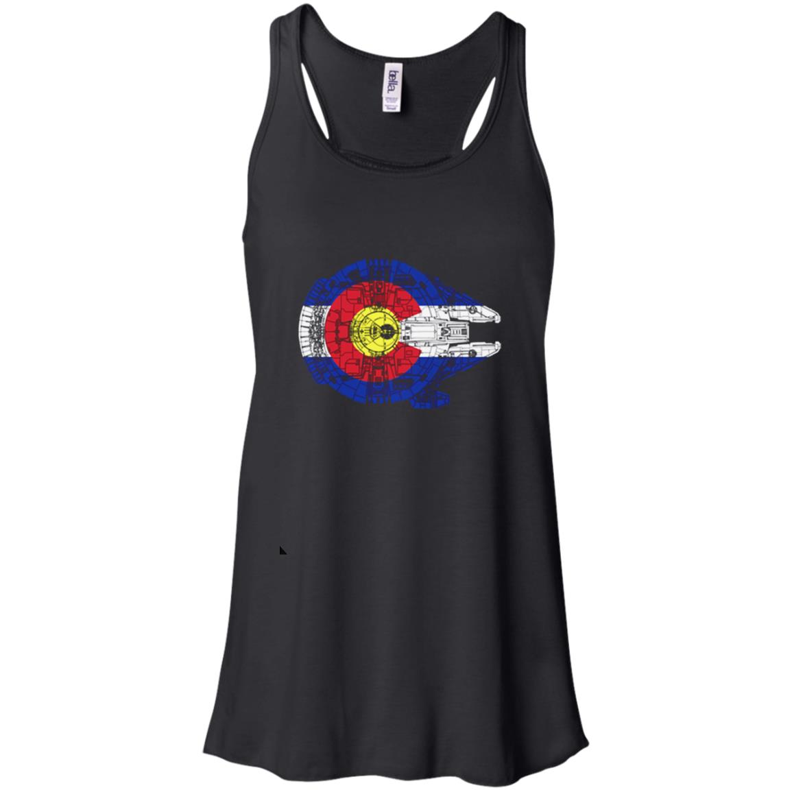 Gift Colorado Flag And The Millennium Falcon Gift Racerback Tank Shirts