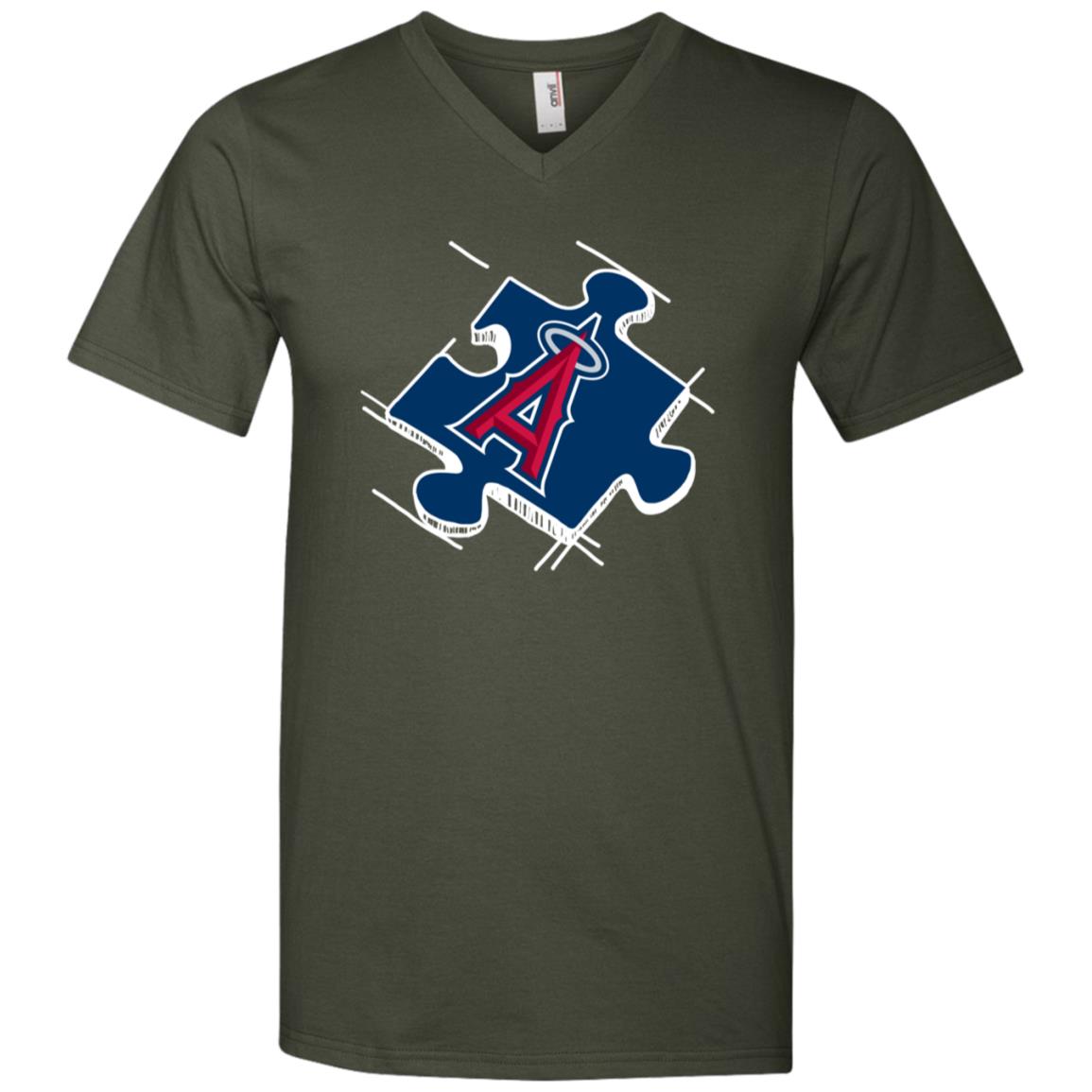 Los Angeles Angels Autism Puzzle Piece T-shirt