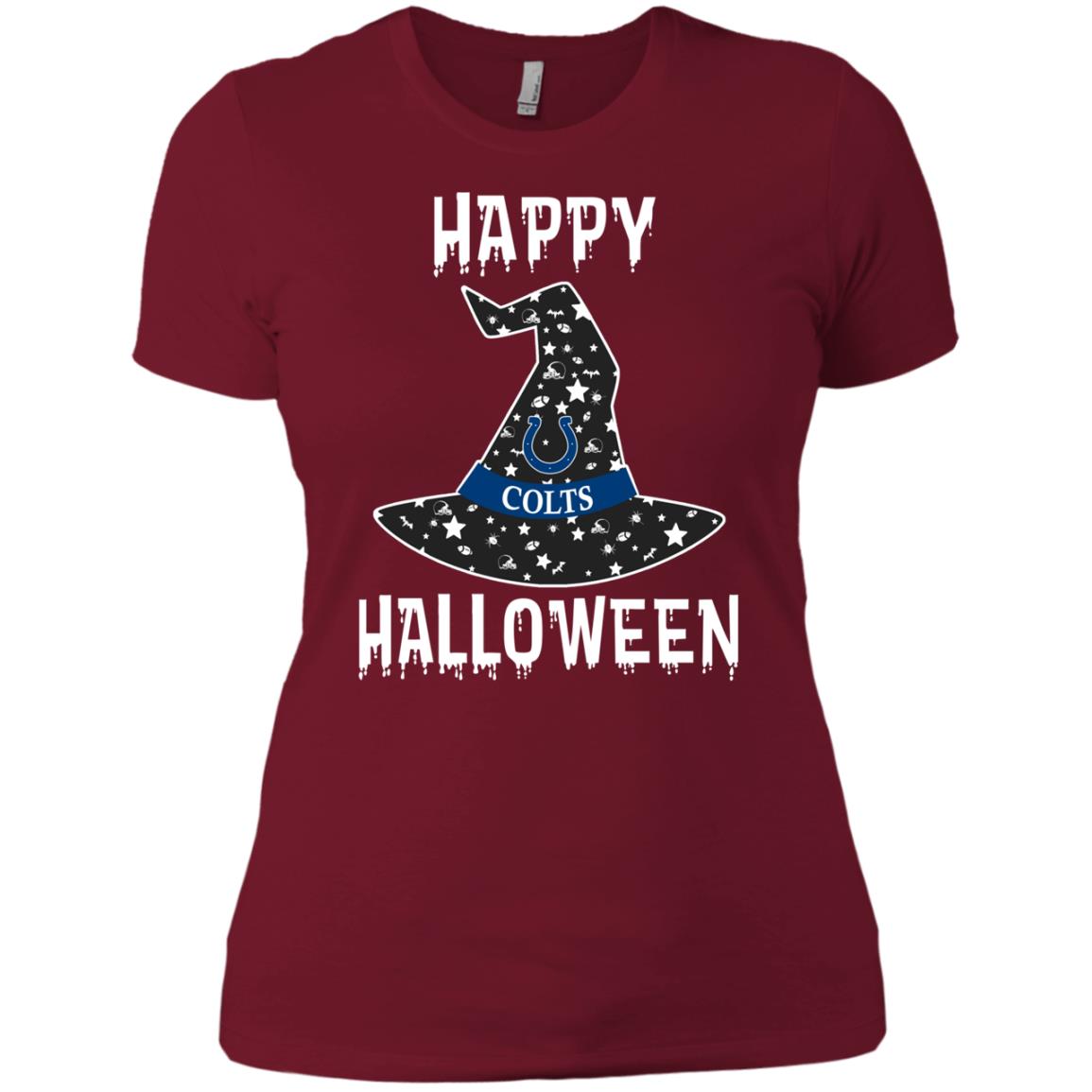 Happy Halloween Colts With Hat Witch T-shirt