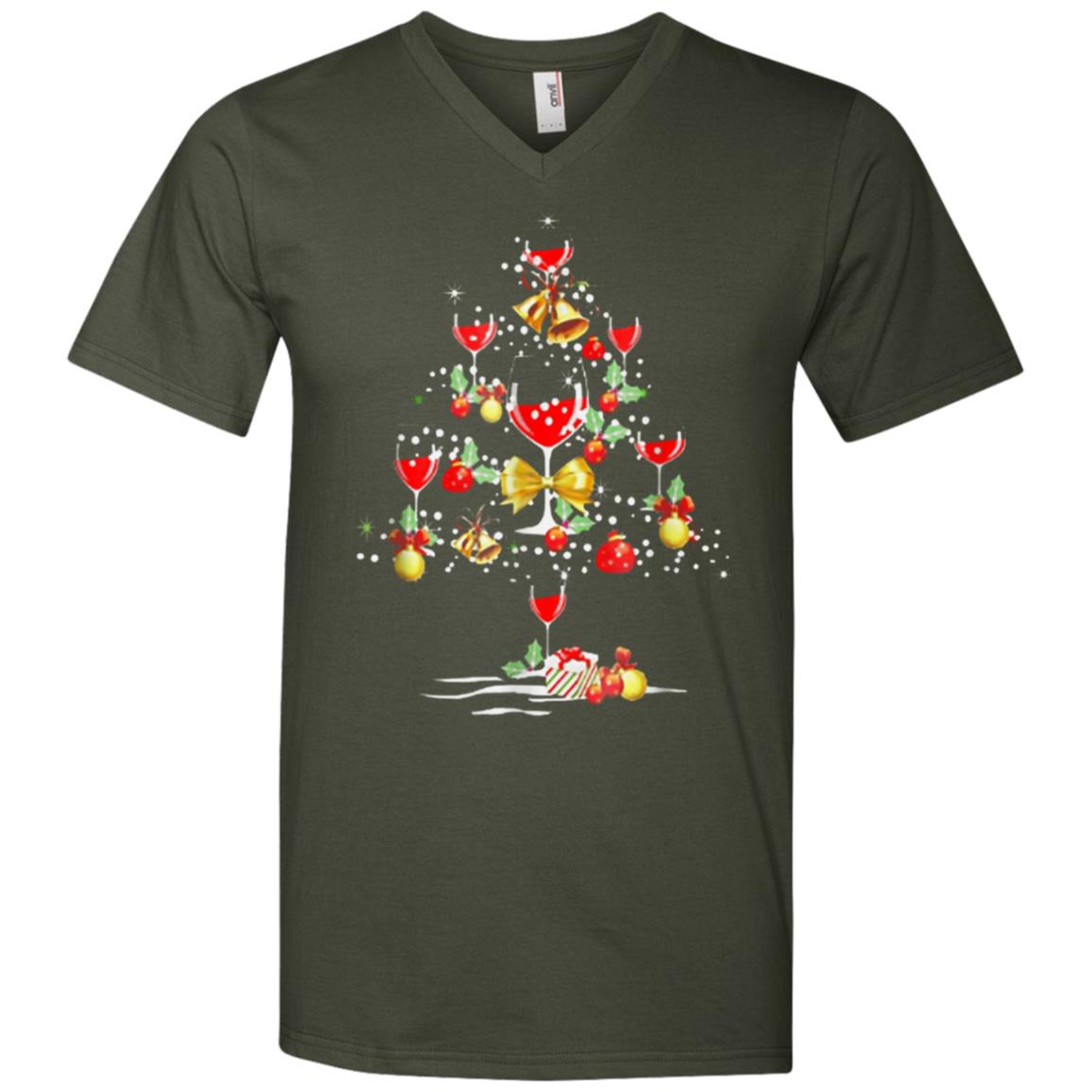 Wine Christmas Tree - Wine Xmas Tee Gift T-shirt