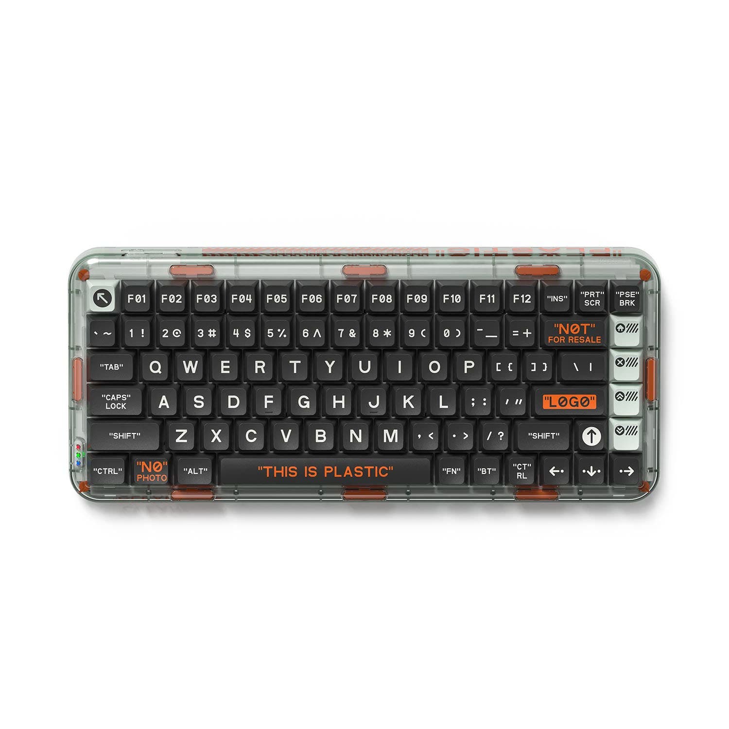 MelGeek Mojo84 Plastic Advance Transparent, Custom&Programmable Mechanical Keyboard Plastic Advance / Kailh Box Plastic