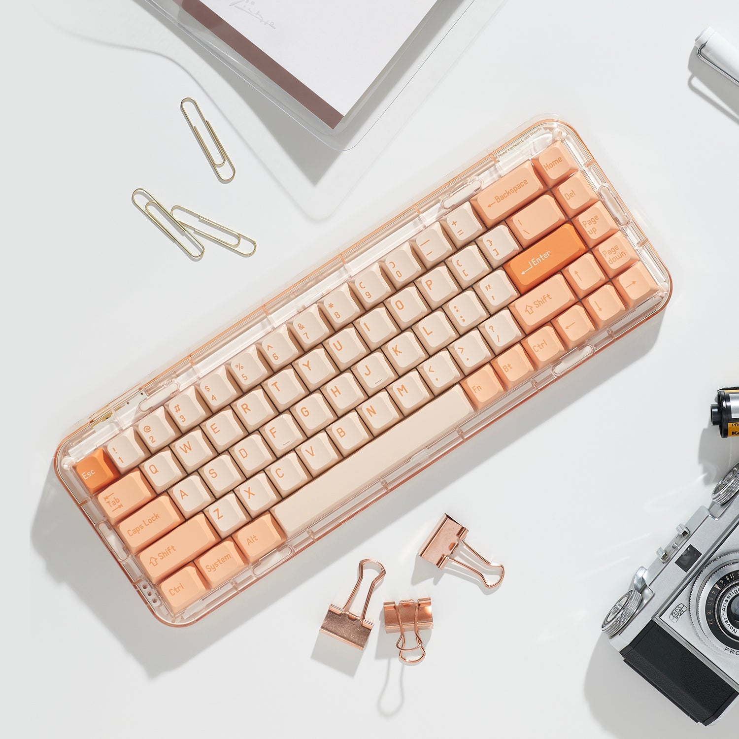 MelGeek Mojo68 Rose Mechanical Keyboard