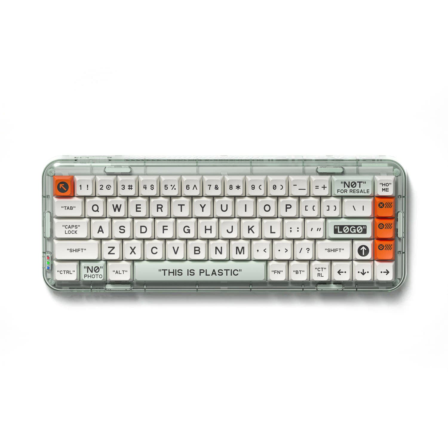 MelGeek Mojo68 Plastic Transparent, Custom&Programmable Mechanical Keyboard Plastic / Kailh Box Plastic