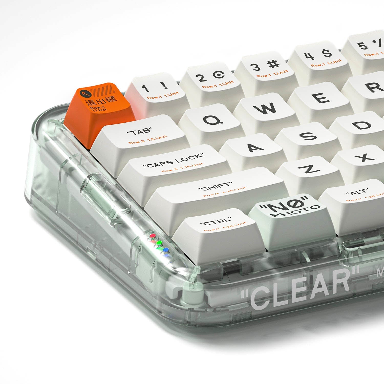 MelGeek Mojo68 Plastic See-through, Custom&Programmable Mechanical Keyboard