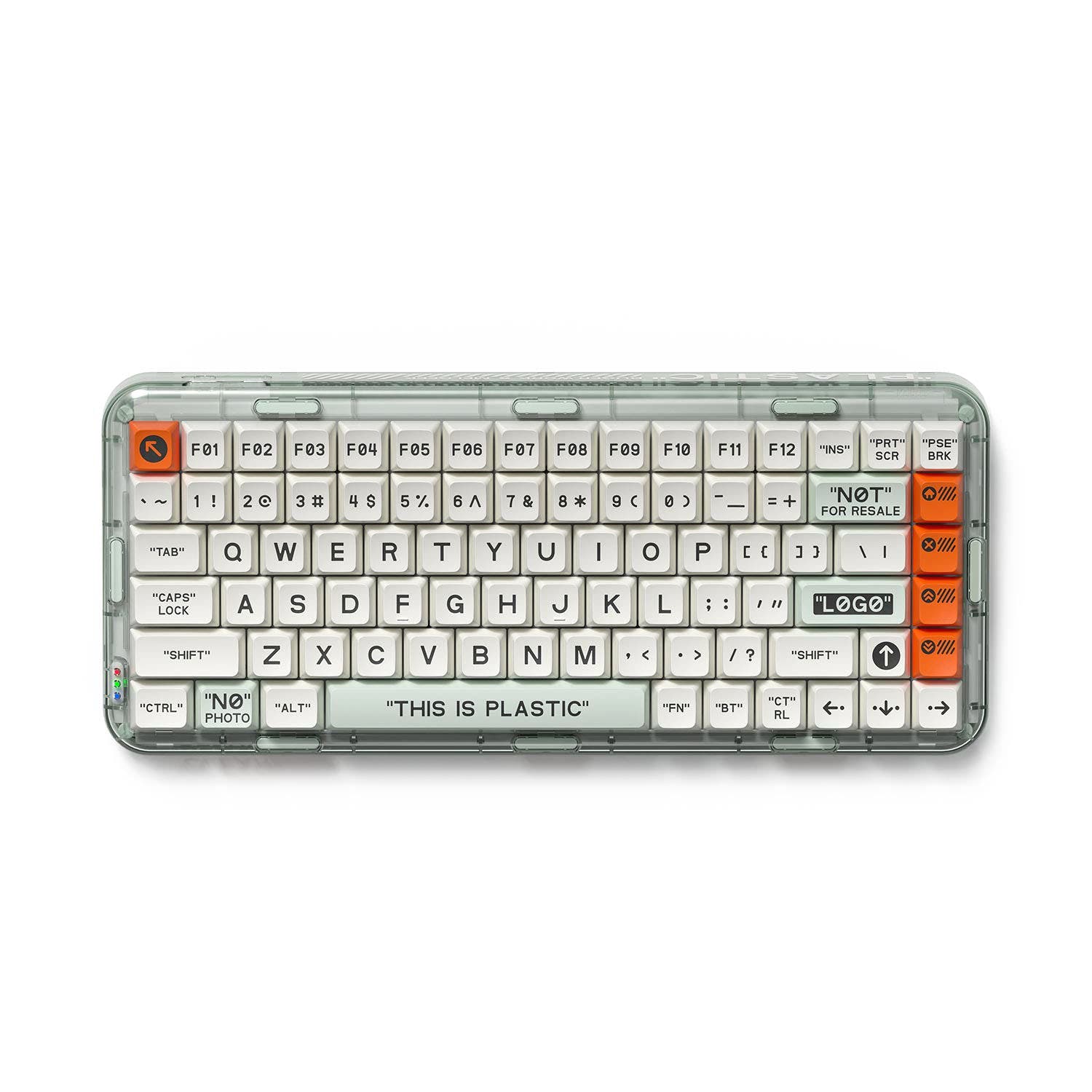 MelGeek Mojo84 Plastic Transparent, Custom&Programmable Mechanical Keyboard Plastic / Kailh Box Plastic
