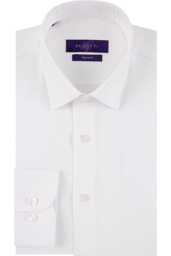 Classic Tailored Shirt | White - Benetti Menswear