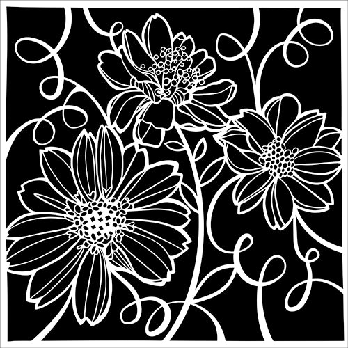 6x6 Stencil Flower Cluster Stencil – Ken Oliver Crafts