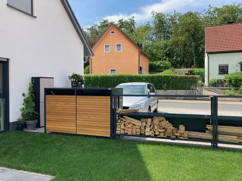 fahrradgarage für 2 fahrräder, holz