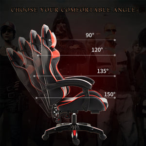 Red Colour High Back Executive Office Gaming Chair Footrest Computer Seat Racer Recliner